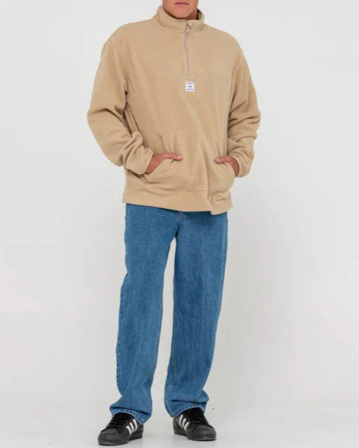 Rusty core division polar fleece quarter zip