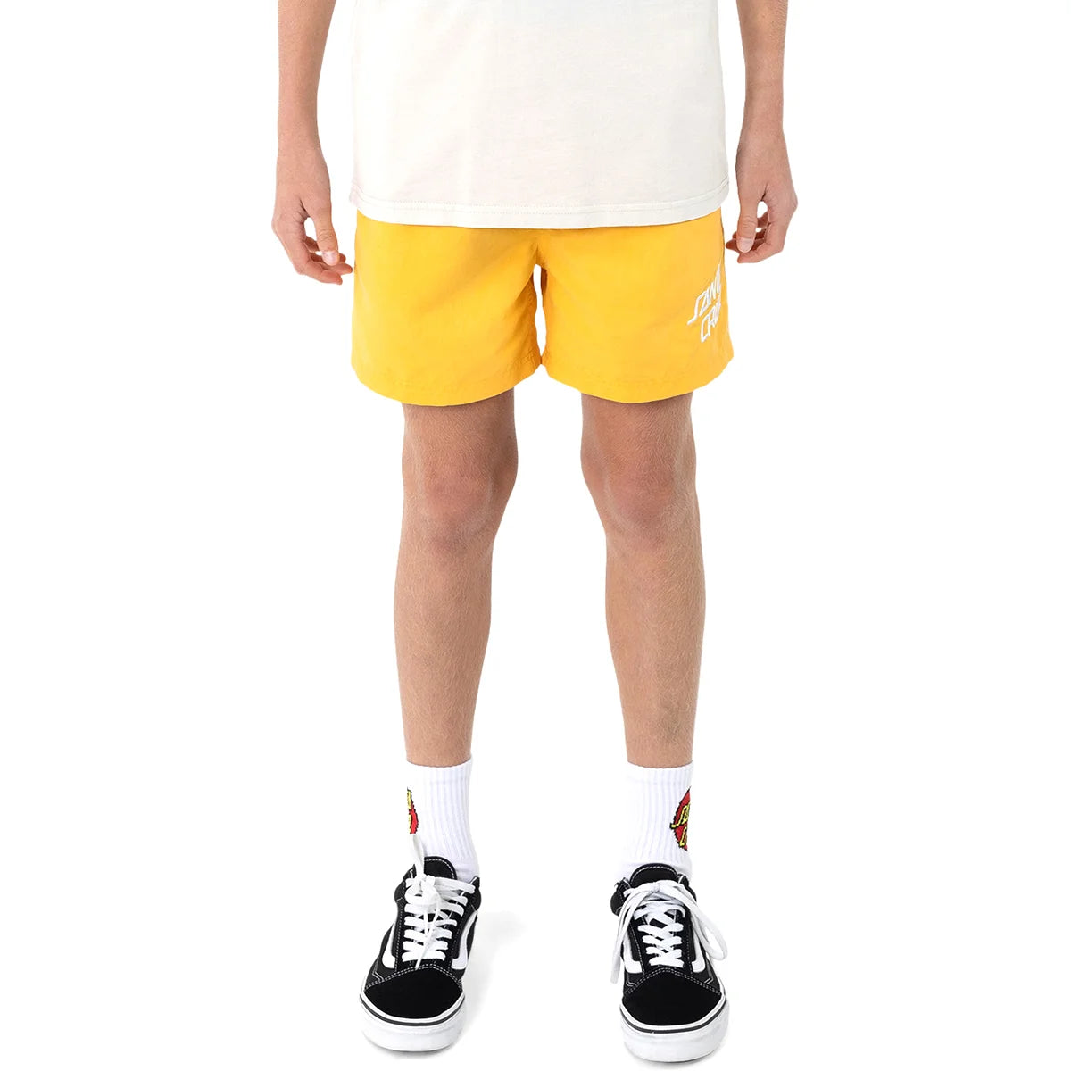 Santa Cruz Bold Stack Youth Boardshort in Yellow