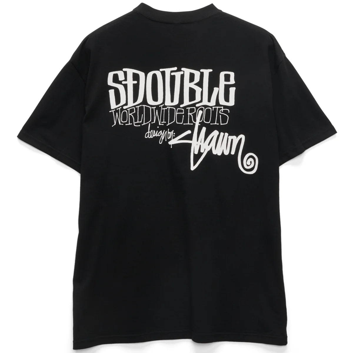 S double world wide roots tee-Black