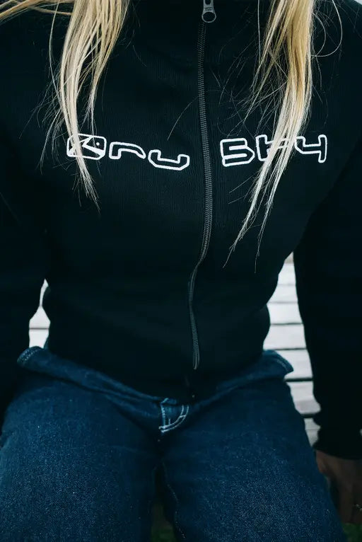 Rusty sundial zip through skimmer knit