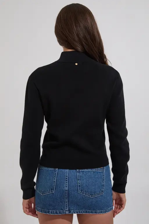 Rusty sundial zip through skimmer knit