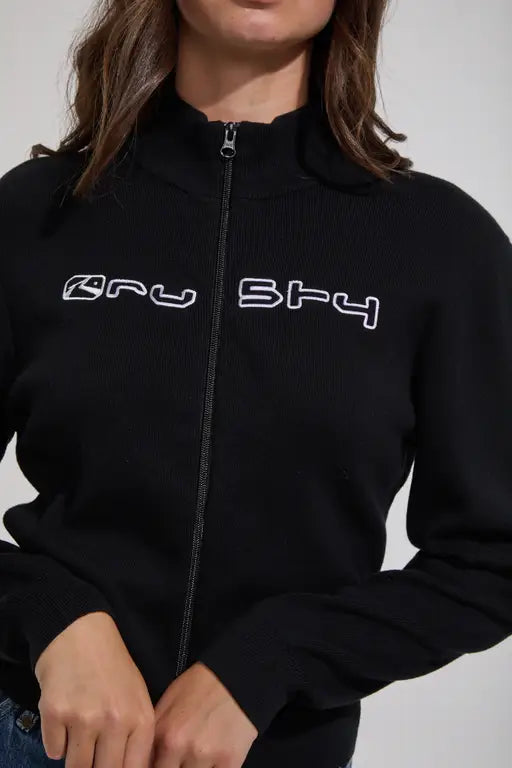 Rusty sundial zip through skimmer knit