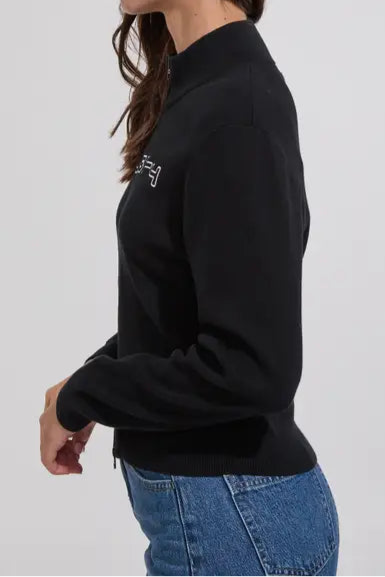 Rusty sundial zip through skimmer knit