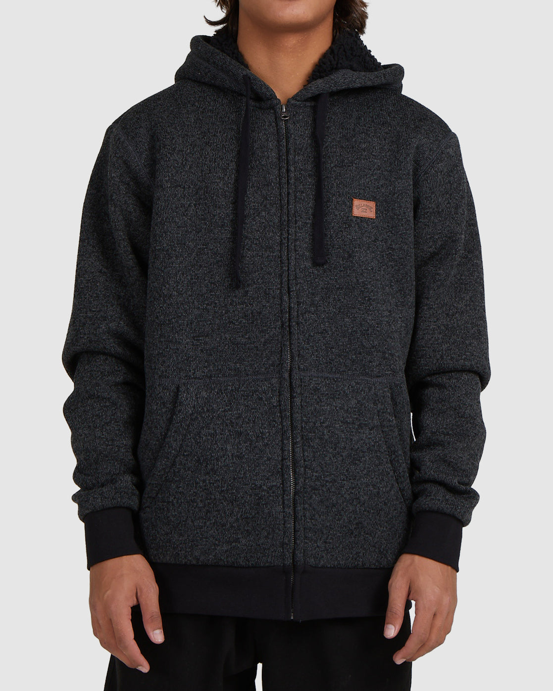 Billabong Revolt Zip Thru Hood Black Heather