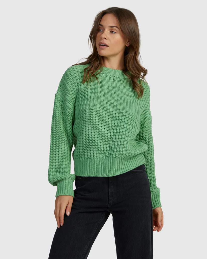 Roxy coming home knit sweat- Green