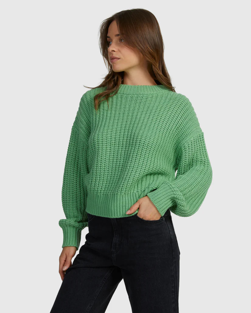 Roxy coming home knit sweat- Green