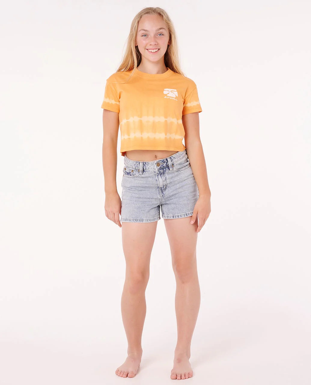 Tie Dye Crop Youth Girls Tee