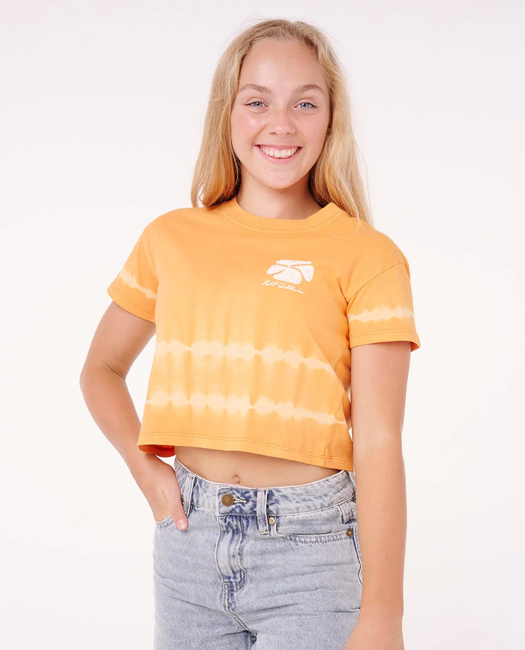 Tie Dye Crop Youth Girls Tee