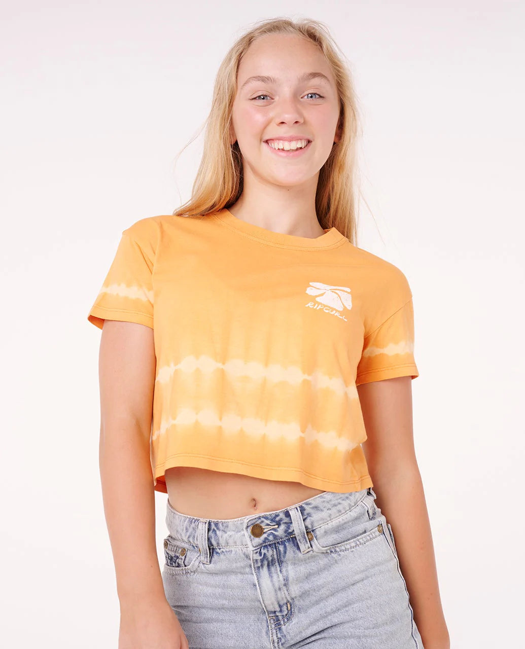 Tie Dye Crop Youth Girls Tee