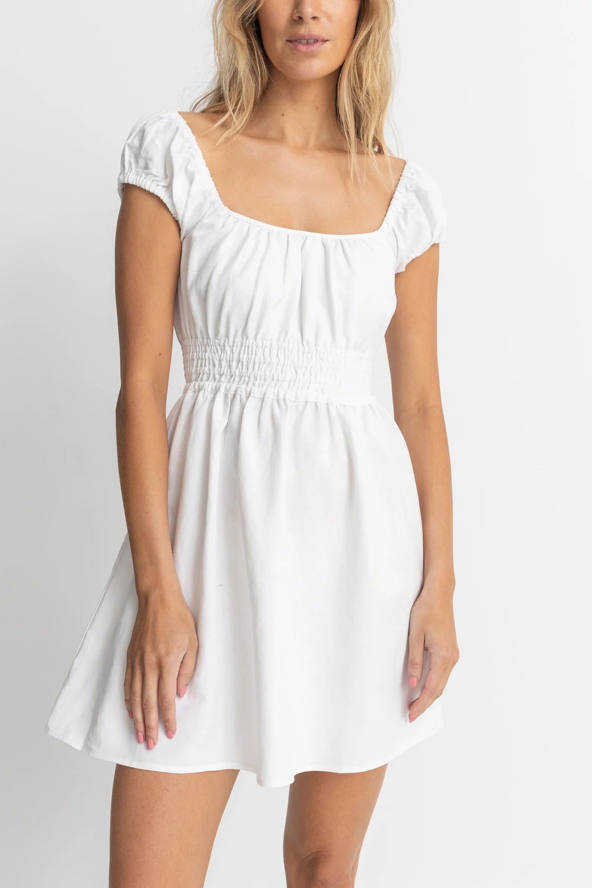 Rhythm Washed Out Cap Sleeve Mini Dress