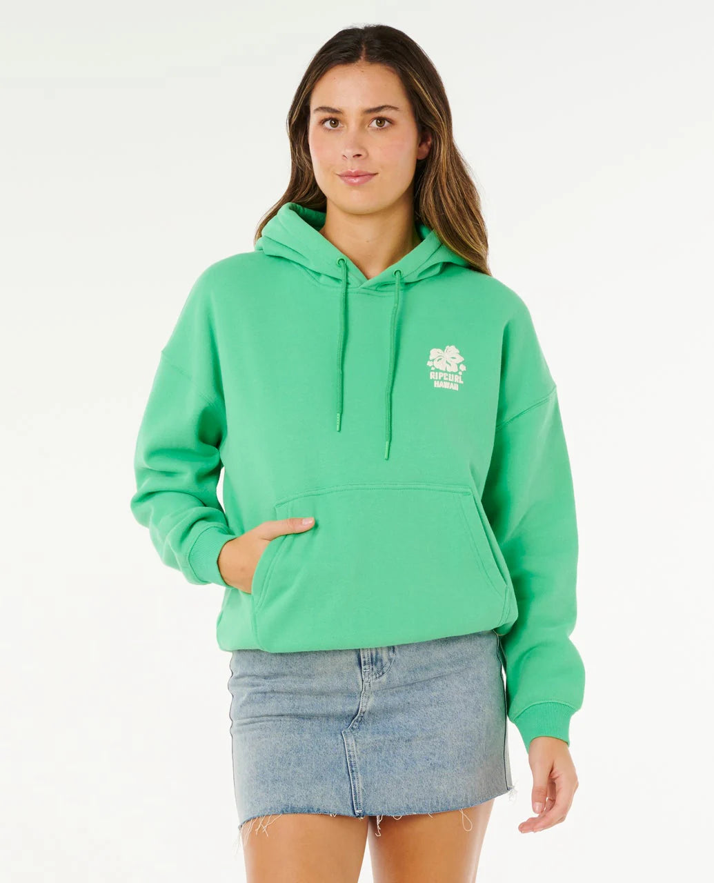 Rip Curl Surf Puff Heritage Hood- Green