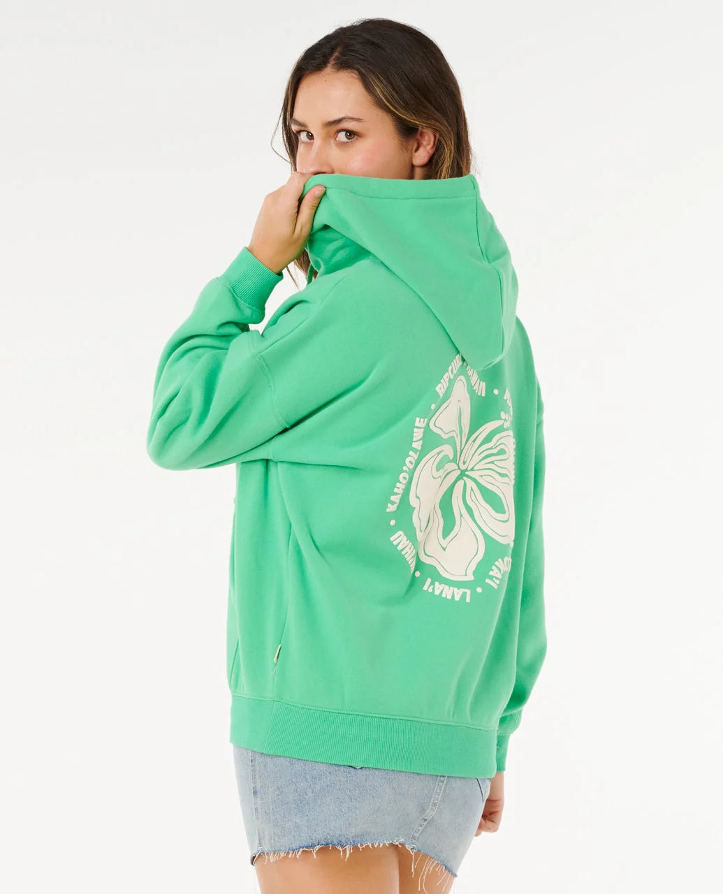 Rip Curl Surf Puff Heritage Hood- Green