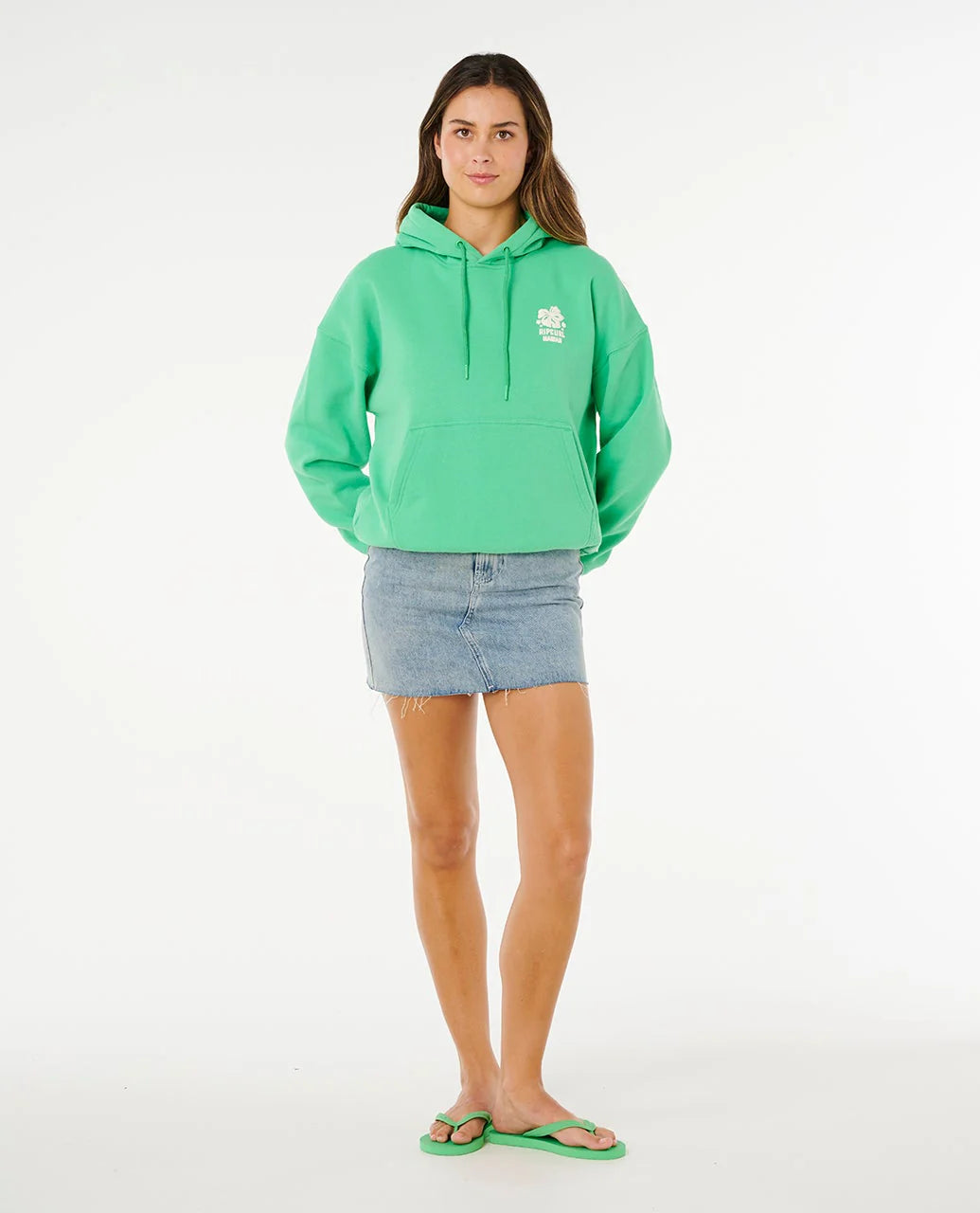 Rip Curl Surf Puff Heritage Hood- Green