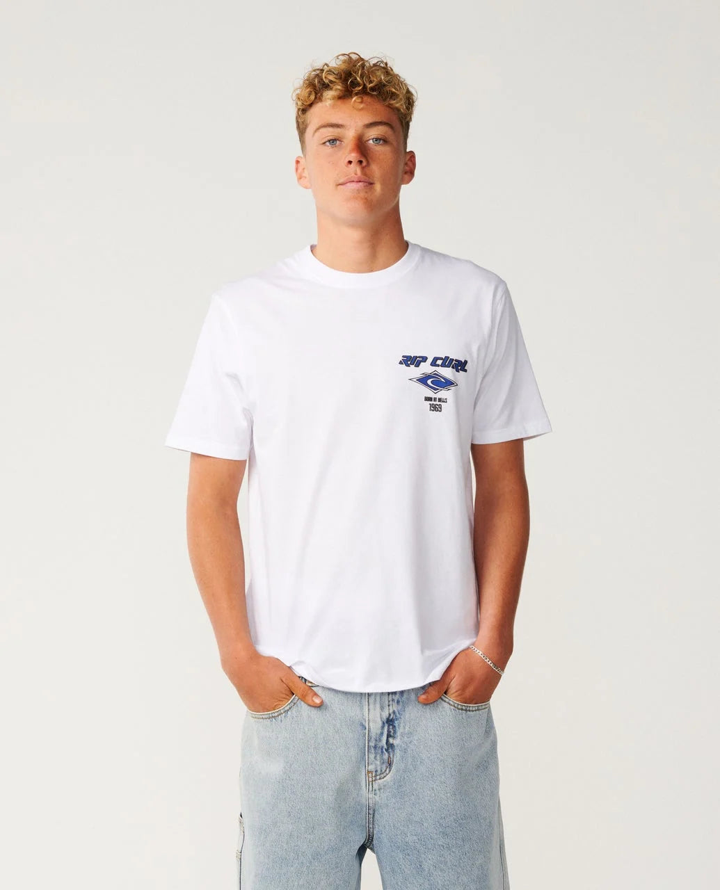 Ripcurl Fade Out Icon Relaxed Tee | White