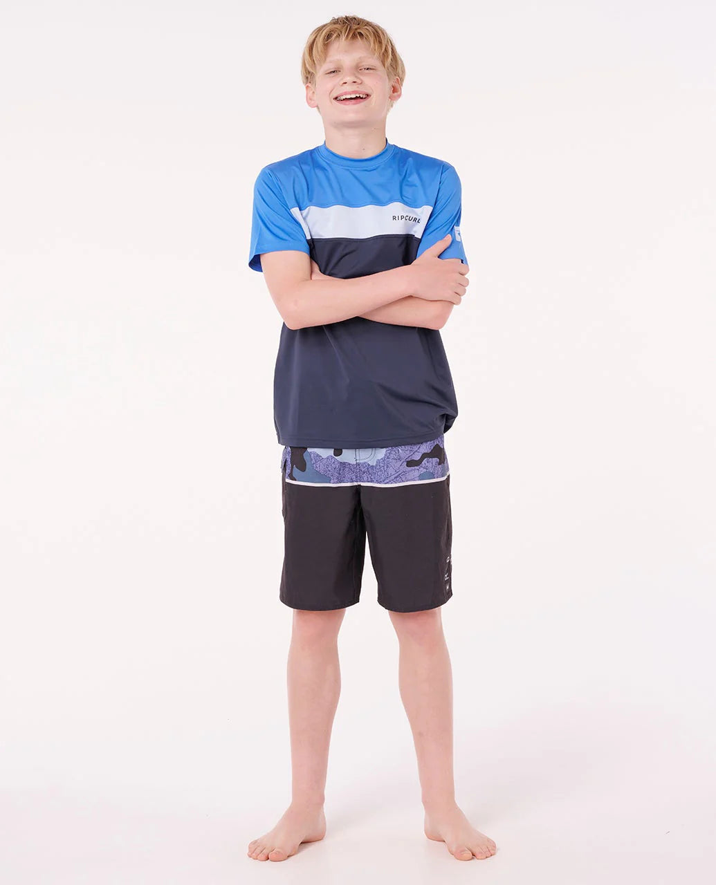 Rip Curl Undertow UPF SS Boys Rash Shirt