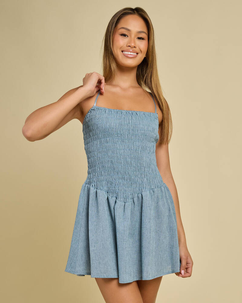 Rusty Mimi Smocked Mini Dress