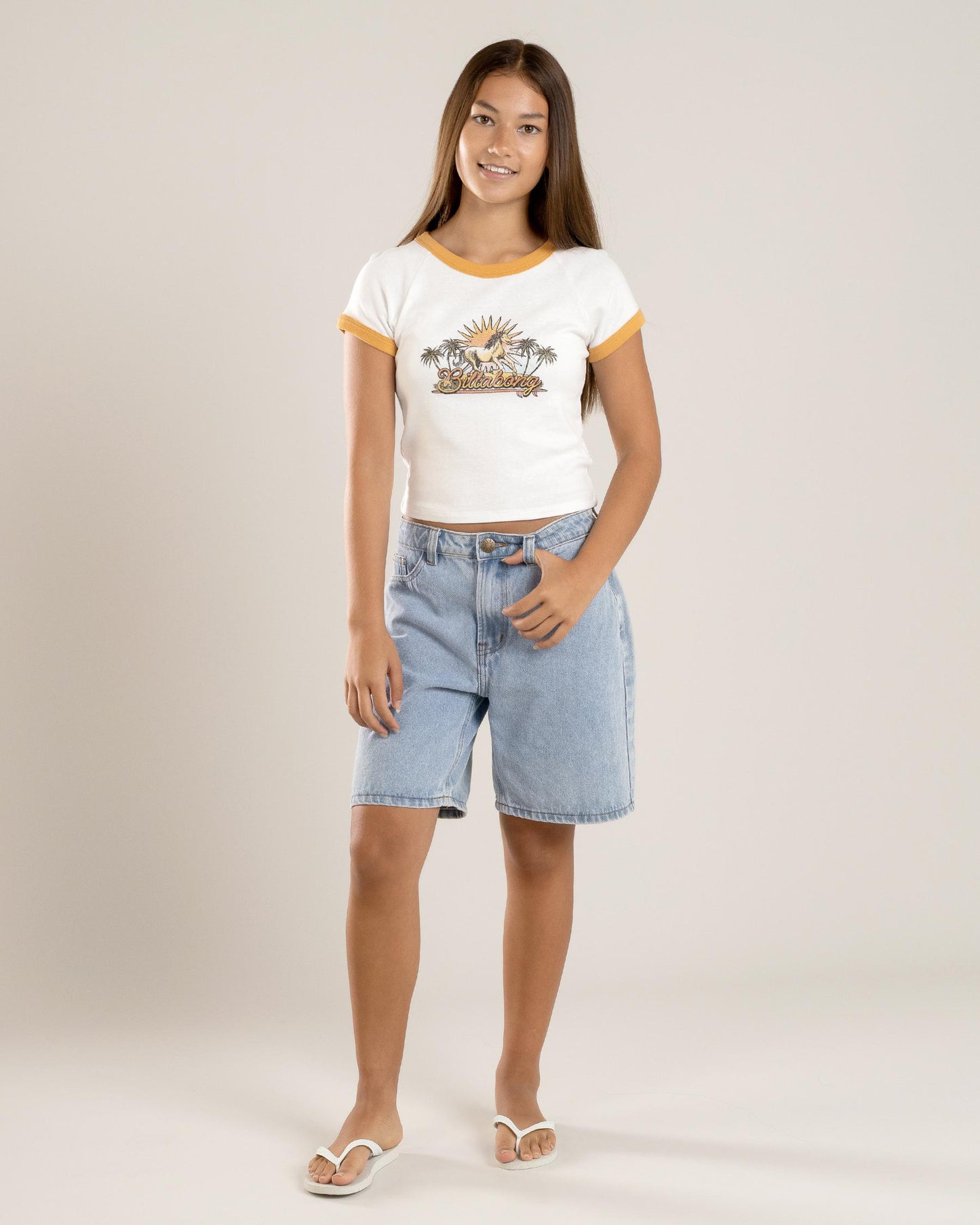 Billabong Girls Seaside Session Ringers Tee