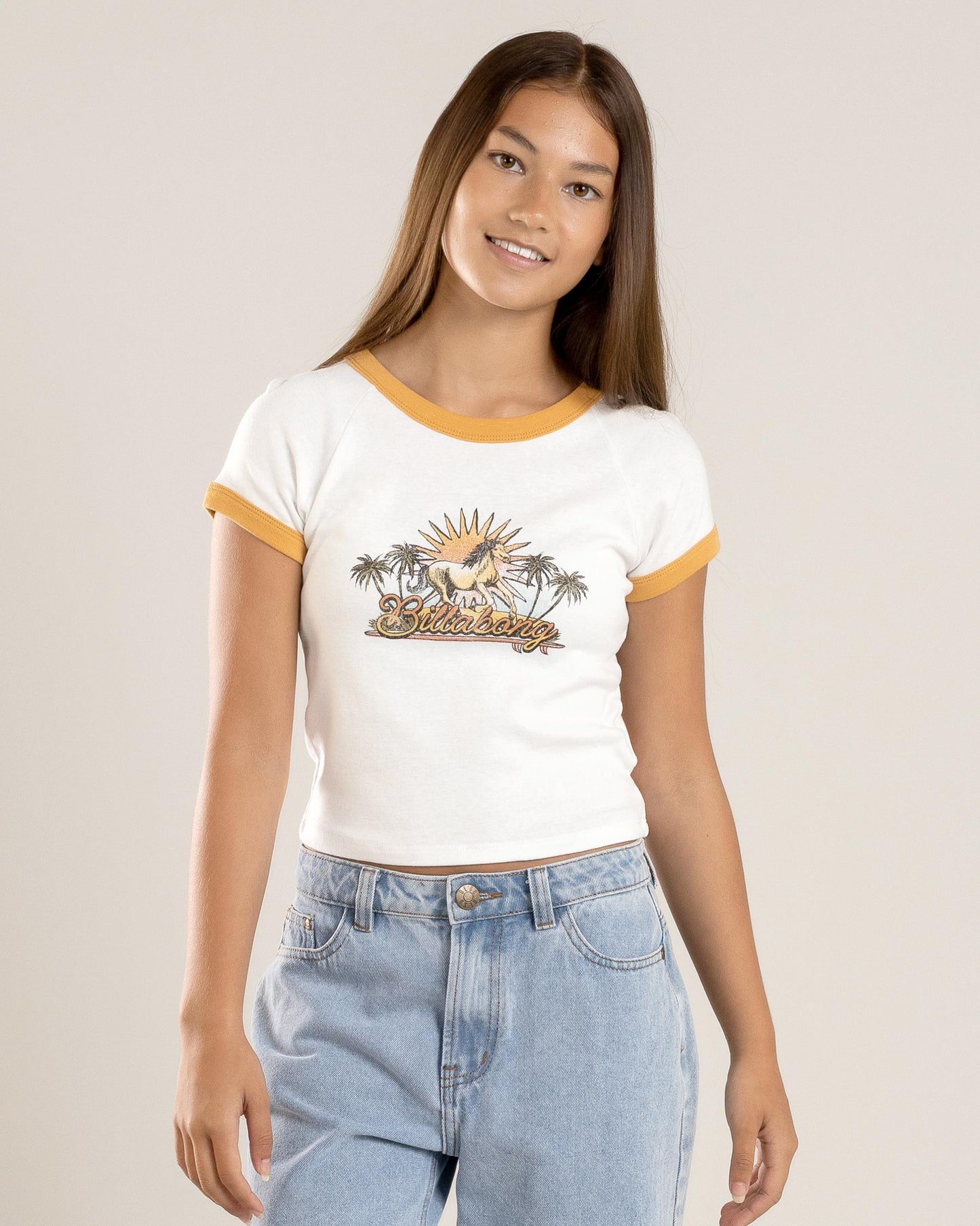 Billabong Girls Seaside Session Ringers Tee