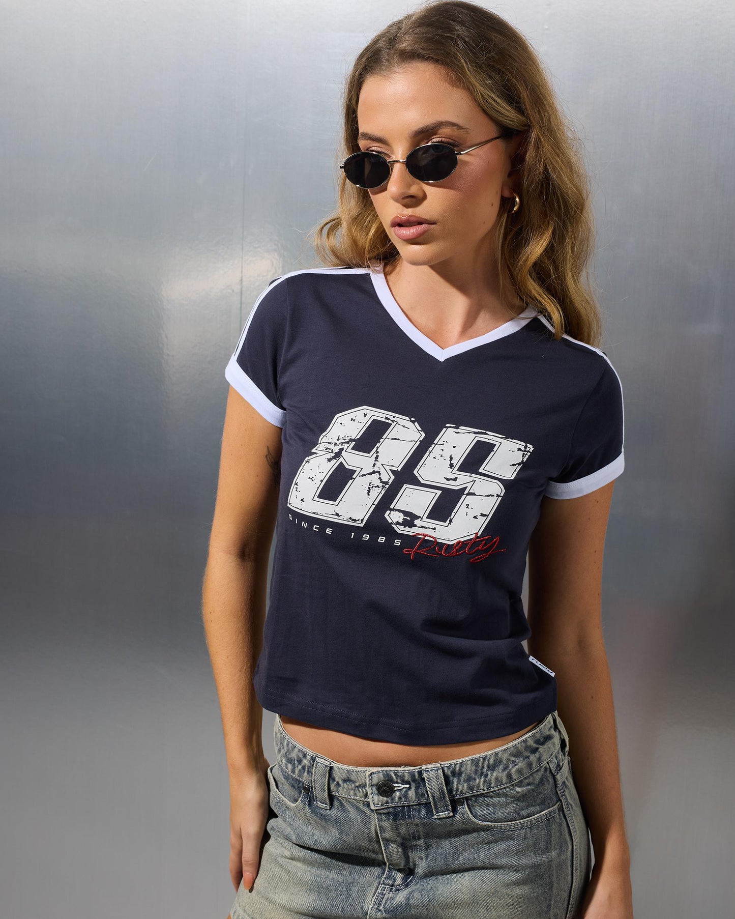 Rusty Le Sports Jersey Baby Tee
