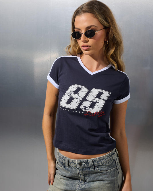 Rusty Le Sports Jersey Baby Tee