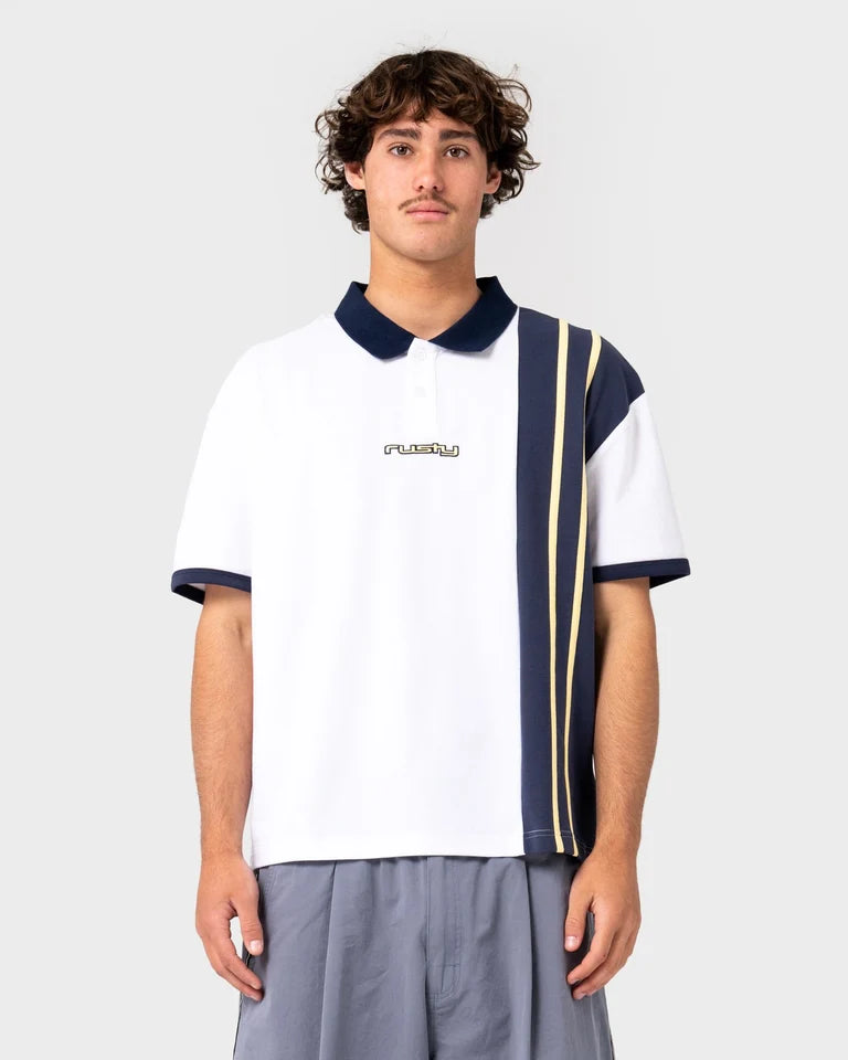 Rusty Prestige Short Sleeve Polo l White