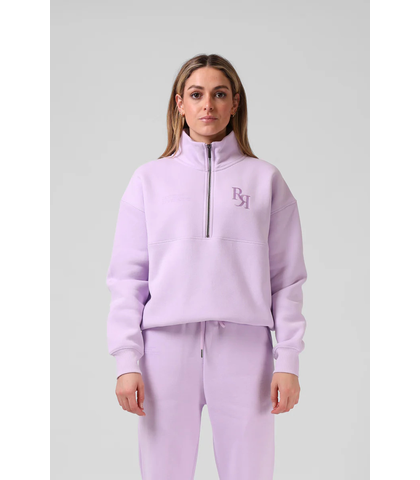 RPM 1/4 zip sweater- Orchid