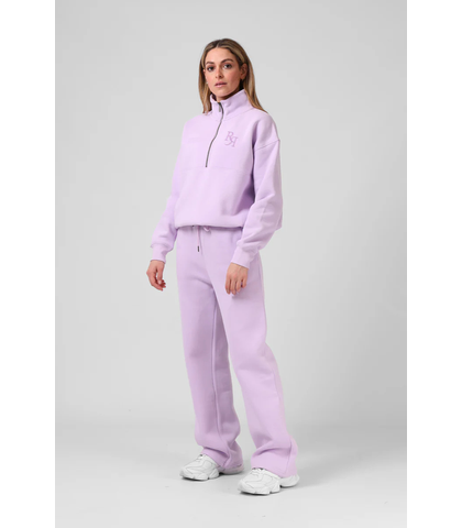 RPM 1/4 zip sweater- Orchid