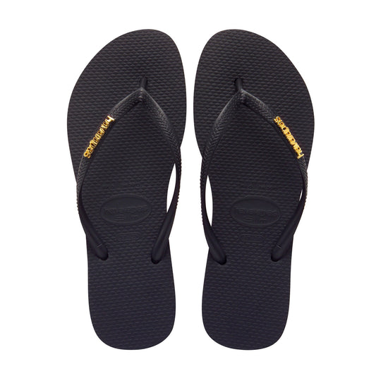 Havaianas Slim Logo Metalic Gold