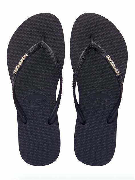 Havaianas Slim Logo Metalic Silver