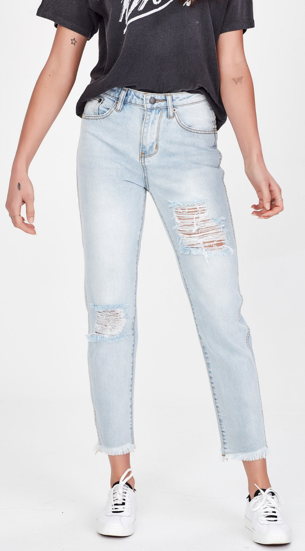 Junkfood Eilish Ripped Mom Jean