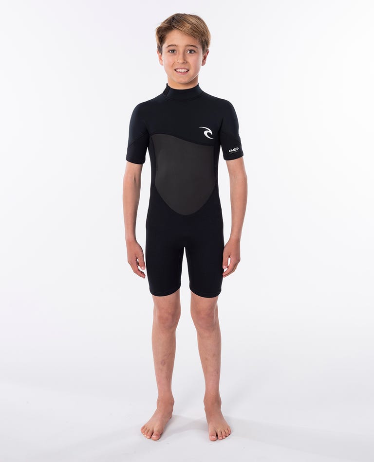 Rip curl Junior Omega Short Sleeve Spring Wetsuit Black