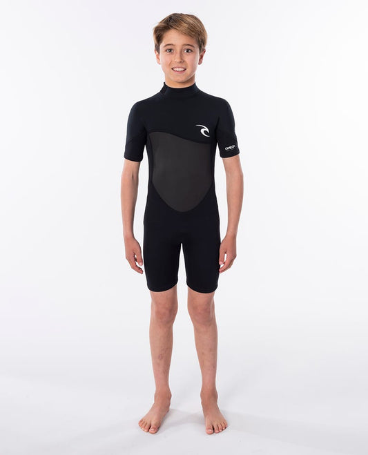 Rip curl Junior Omega Short Sleeve Spring Wetsuit Black