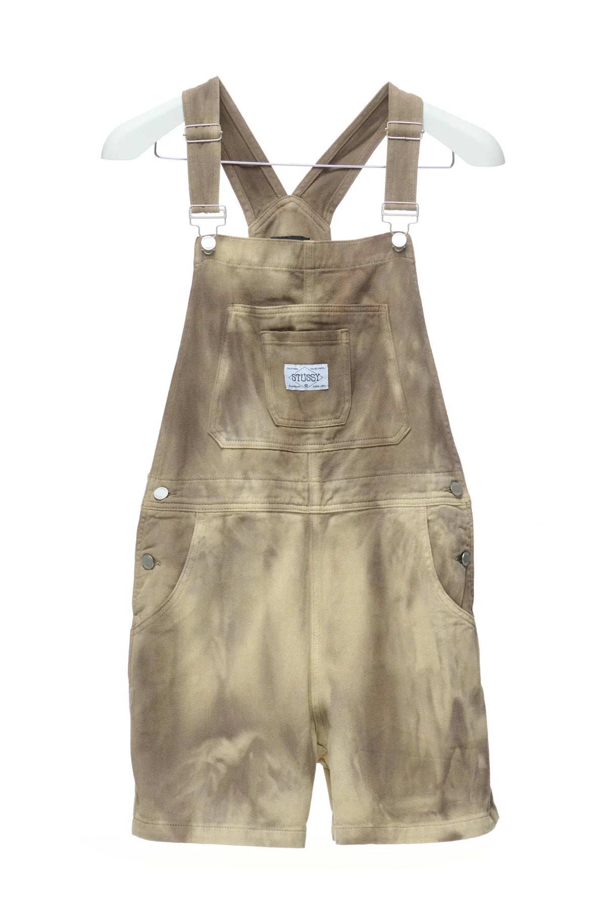 NEVADA DENIM SHORT OVERALL - PIGMENT COFFEE