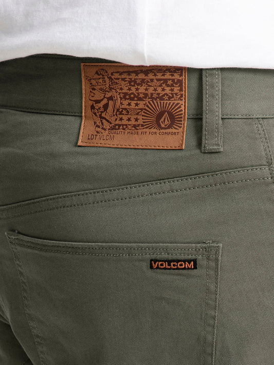 Volcom SOLVER LITE 5 POCKET SHORTS - ARMY GREEN COMBO