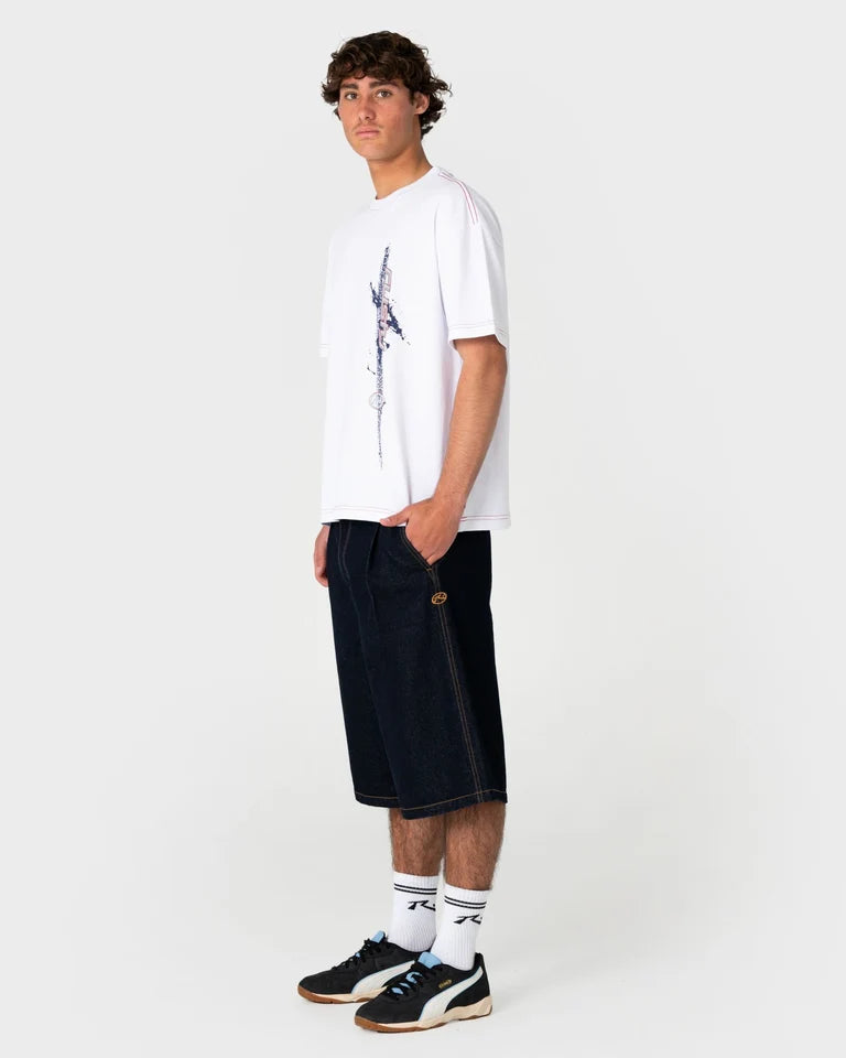 Rusty Morning Glory Graphic Tee l White