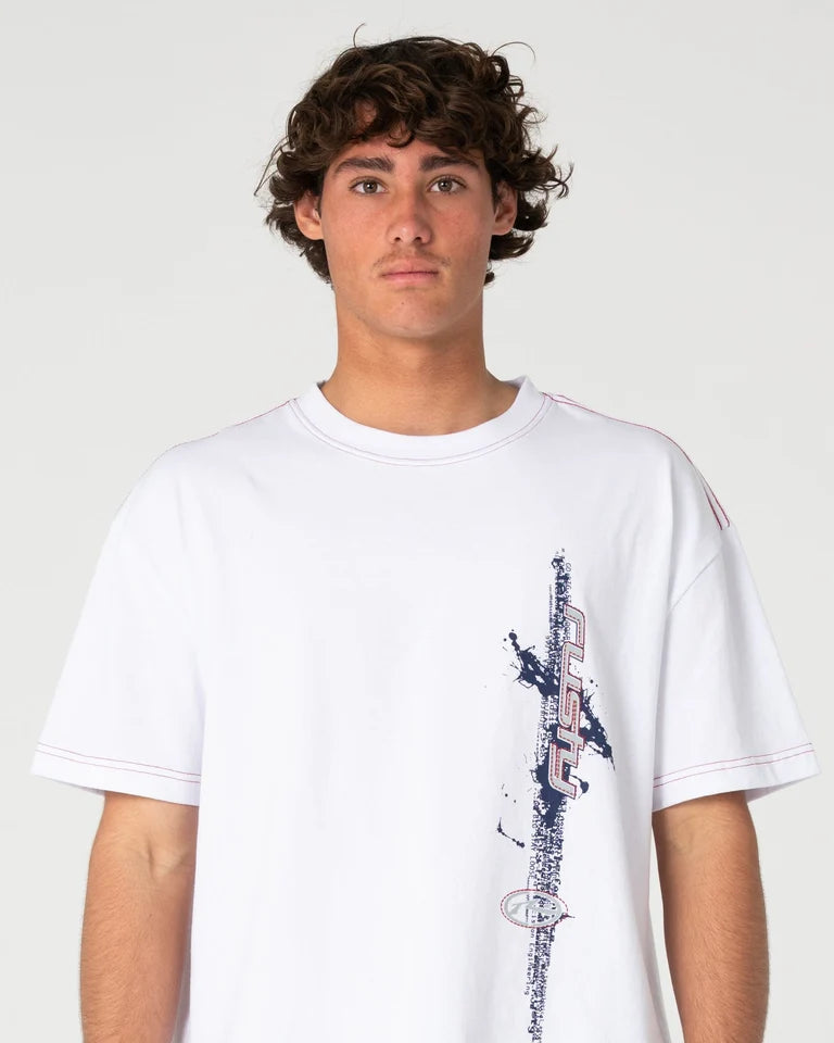 Rusty Morning Glory Graphic Tee l White