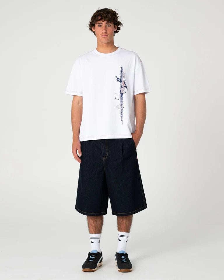 Rusty Morning Glory Graphic Tee l White