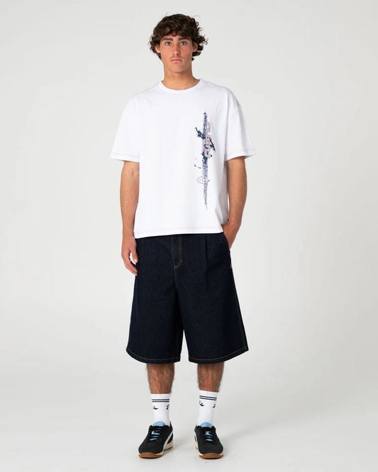 Rusty Morning Glory Graphic Tee l White