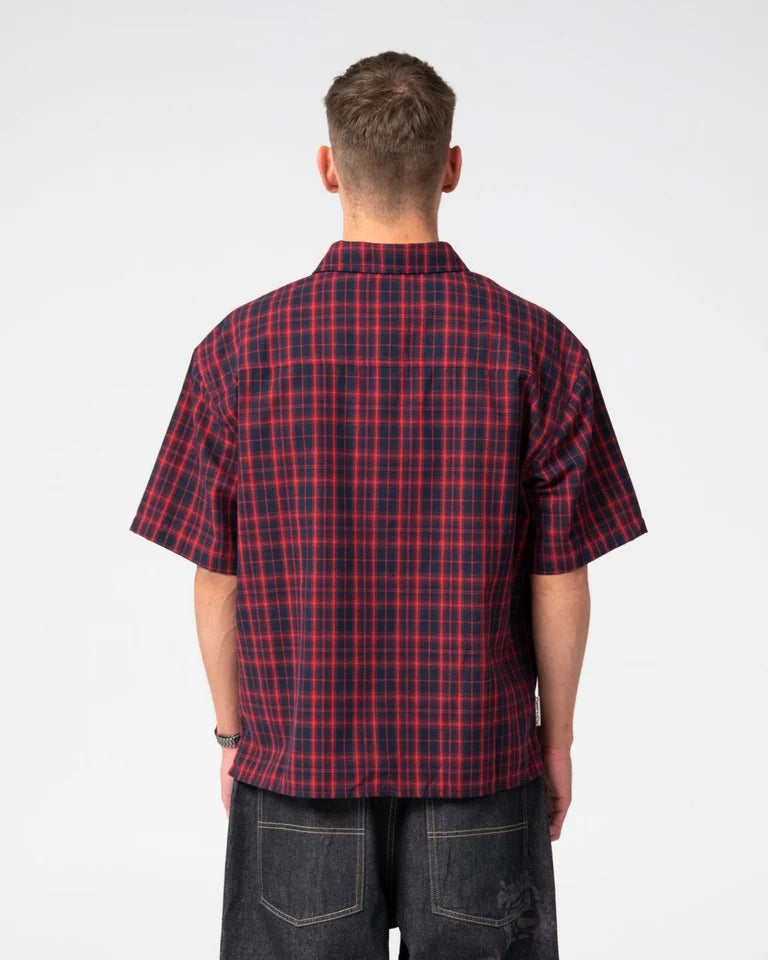 Rusty Slick Rick Short Sleeve Check Shirt l Red