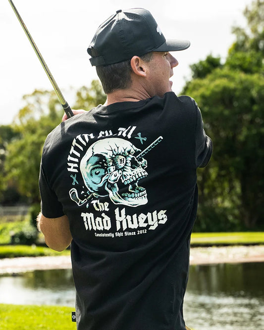 The Mad Hueys Hittin FK All Tee l Black