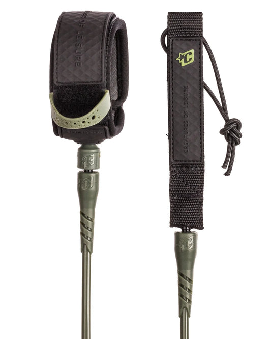 Creatures RELIANCE PRO Surfboard Leash - MILITARY BLACK