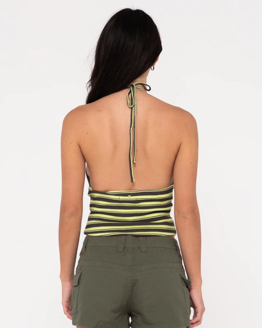 Rusty Emma Cut Out Halter Neck Top
