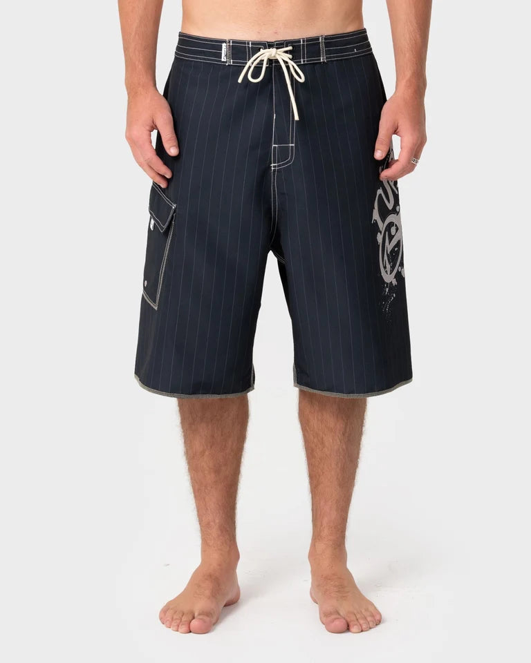 Rusty Scribbla 24" Baggy Boardshort | Black