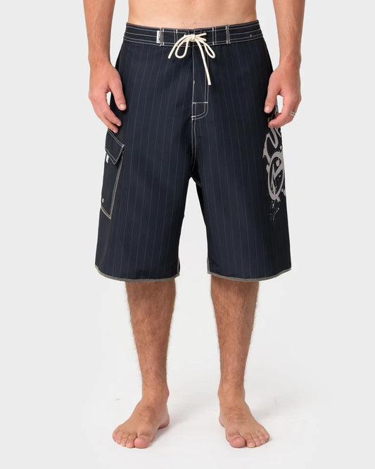 Rusty Scribbla 24" Baggy Boardshort | Black