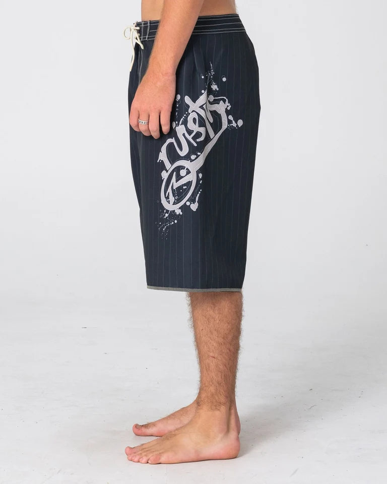 Rusty Scribbla 24" Baggy Boardshort | Black