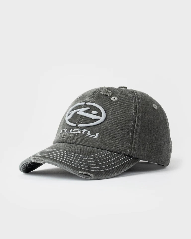 Rusty Split Seam Dad Cap | Washed Black