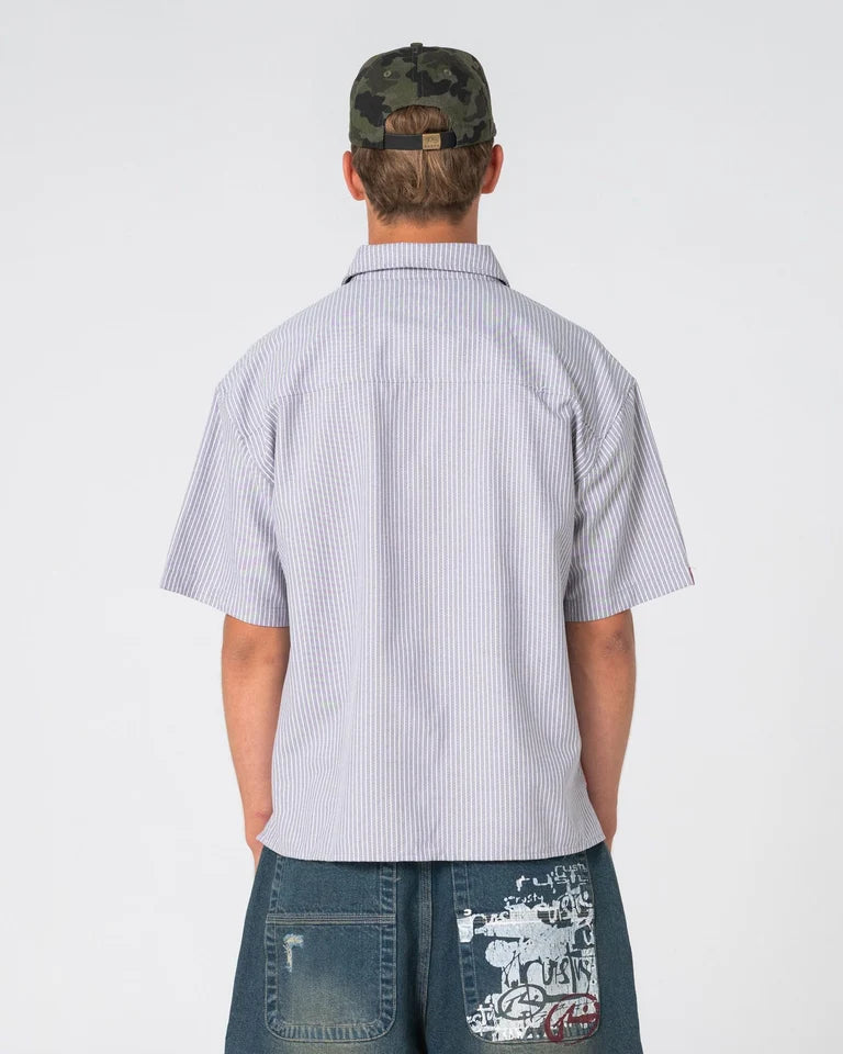 Rusty Shockwave Short Sleeve Shirt | Grey
