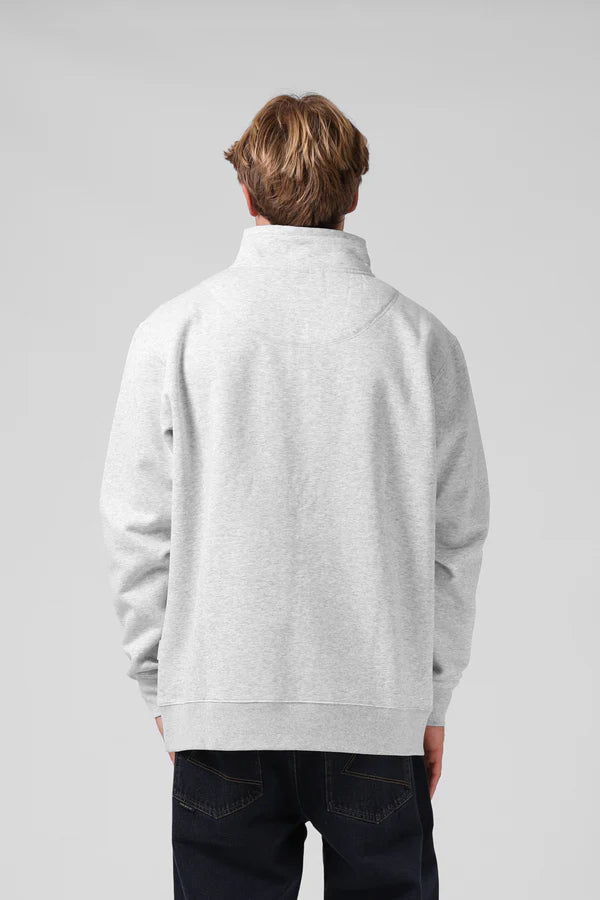 RPM track 1/4 zip- white marl