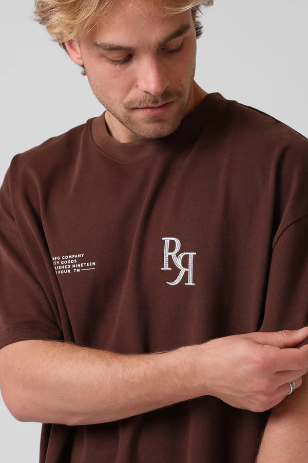 RPM street sanded OS tee- Brown