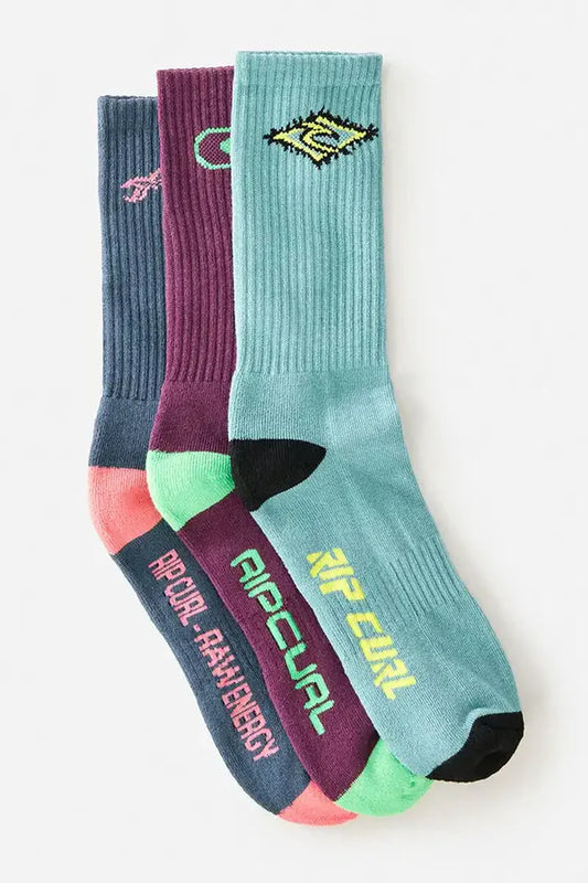 Ripcurl retro crew socks 3 pk